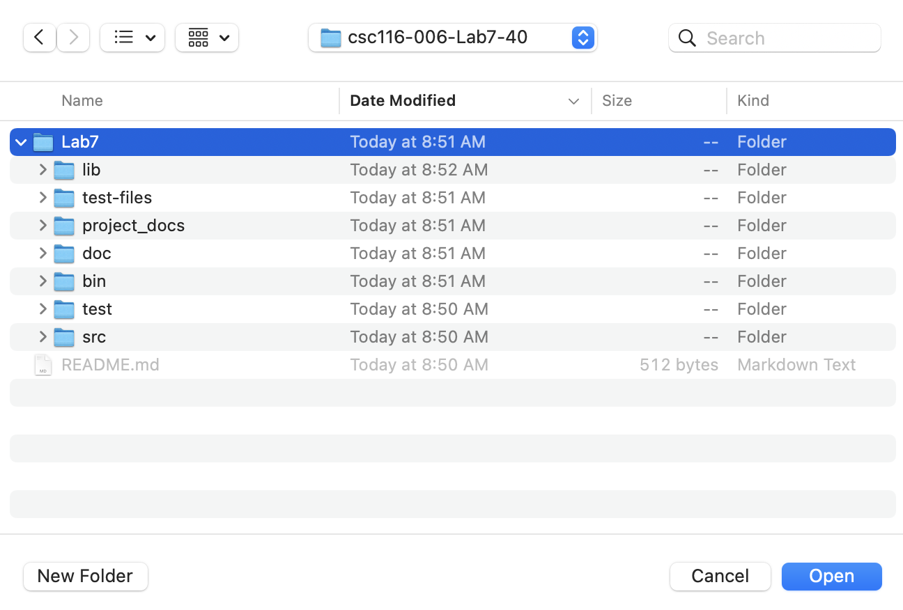 Open Folder