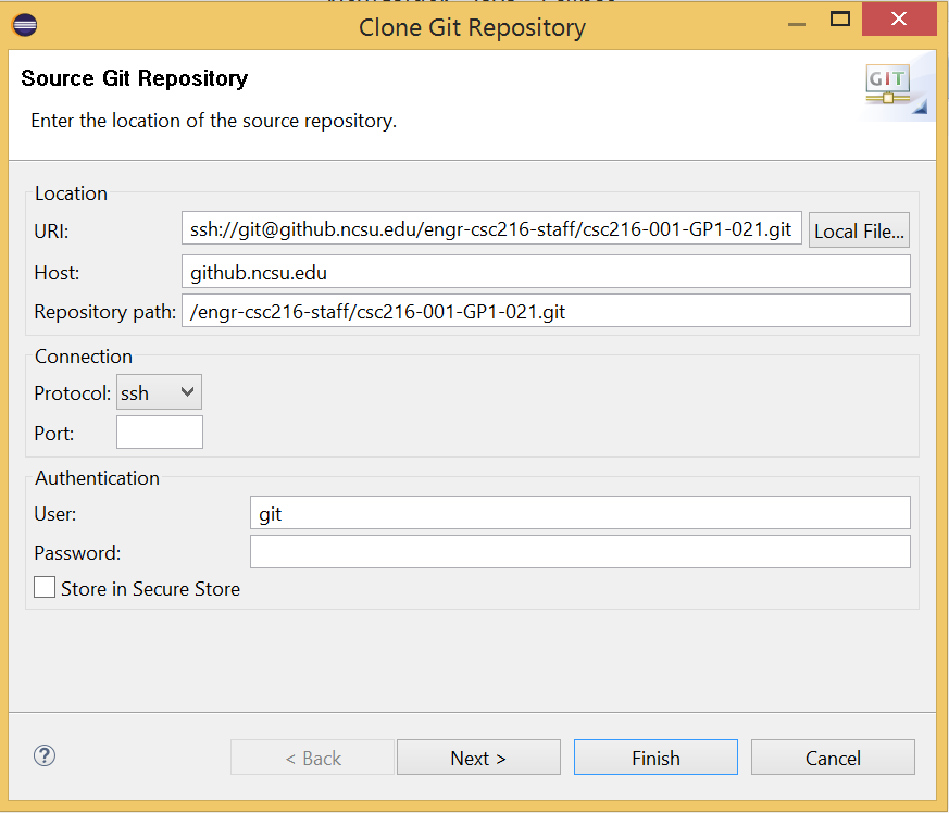 Figure: Clone a Git Repository using SSH