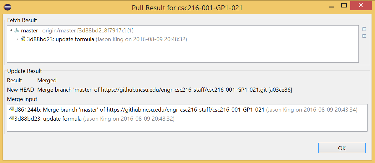 Figure: Pulling That Results in Updates