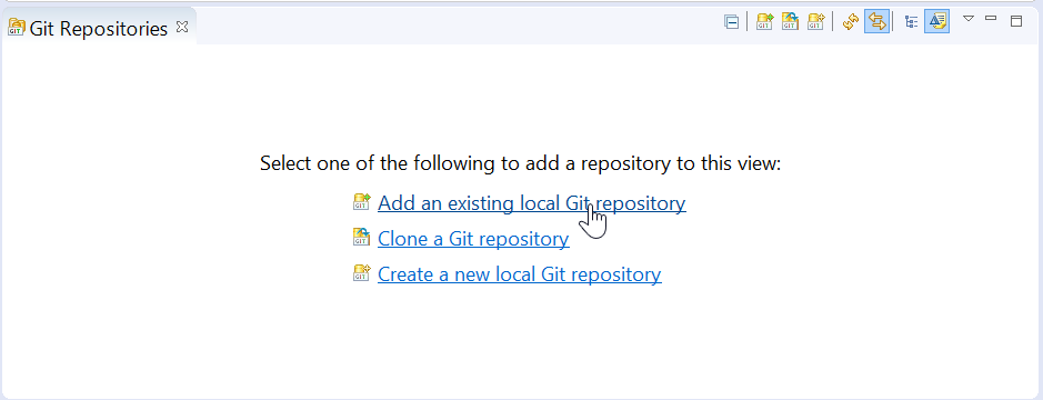 Figure: Git Repositories View
