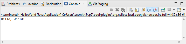 Figure: Viewing console output