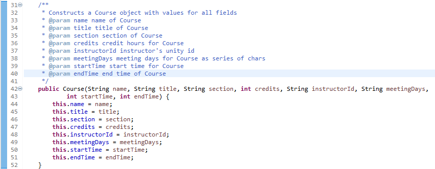 Figure: Generated Constructor Code