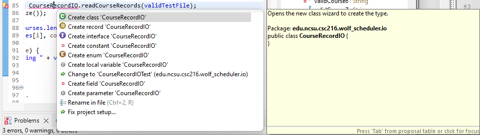Figure: CourseRecordIO Quick Fix