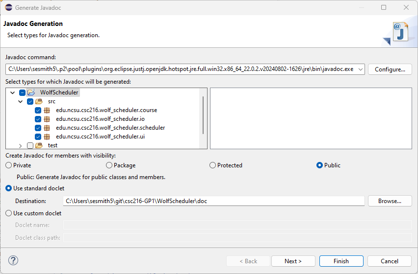 Figure: Generate Javadoc