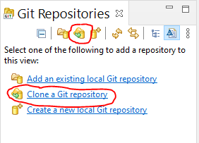 Figure: Git Repositories View