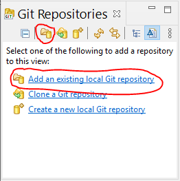 Figure: Git Repositories View