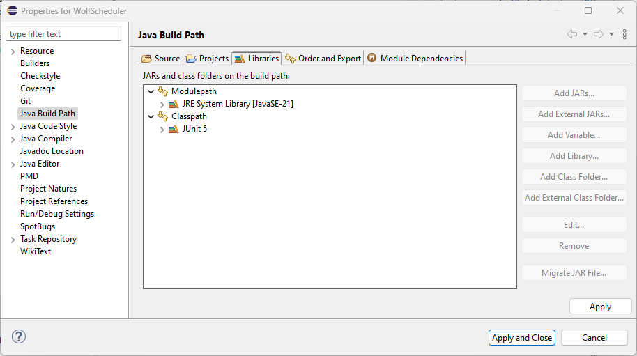 Figure: Add the JUnit 5 Library