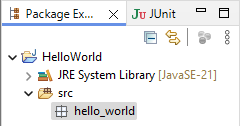 Figure: Short package name in Package Explorer