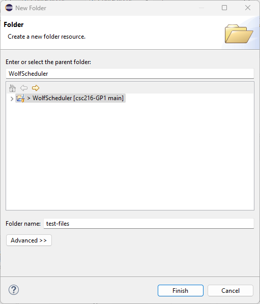 Figure: Test Files Folder