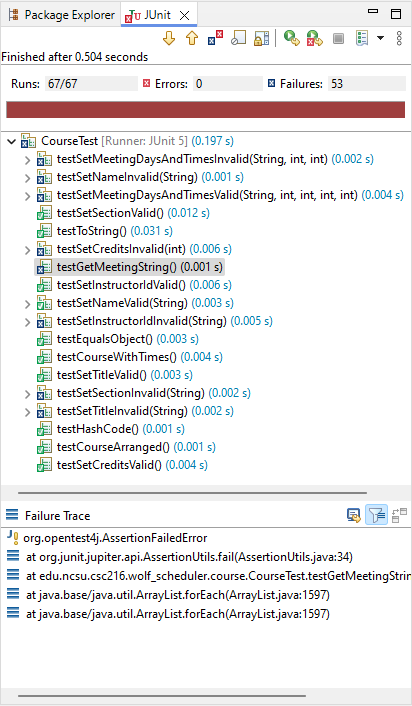 Figure: JUnit Results