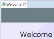 Figure: Closing the Welcome Screen