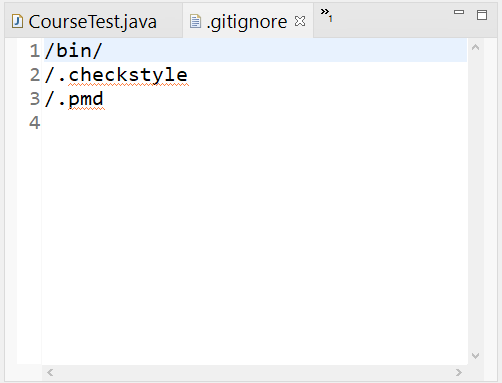 Figure: Example .gitignore file