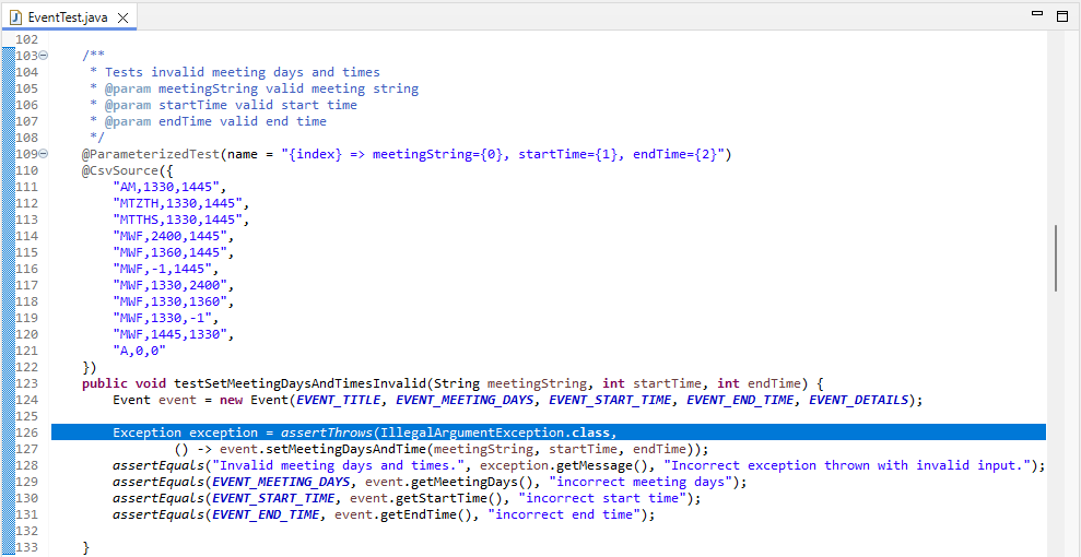 Figure: Failing Test