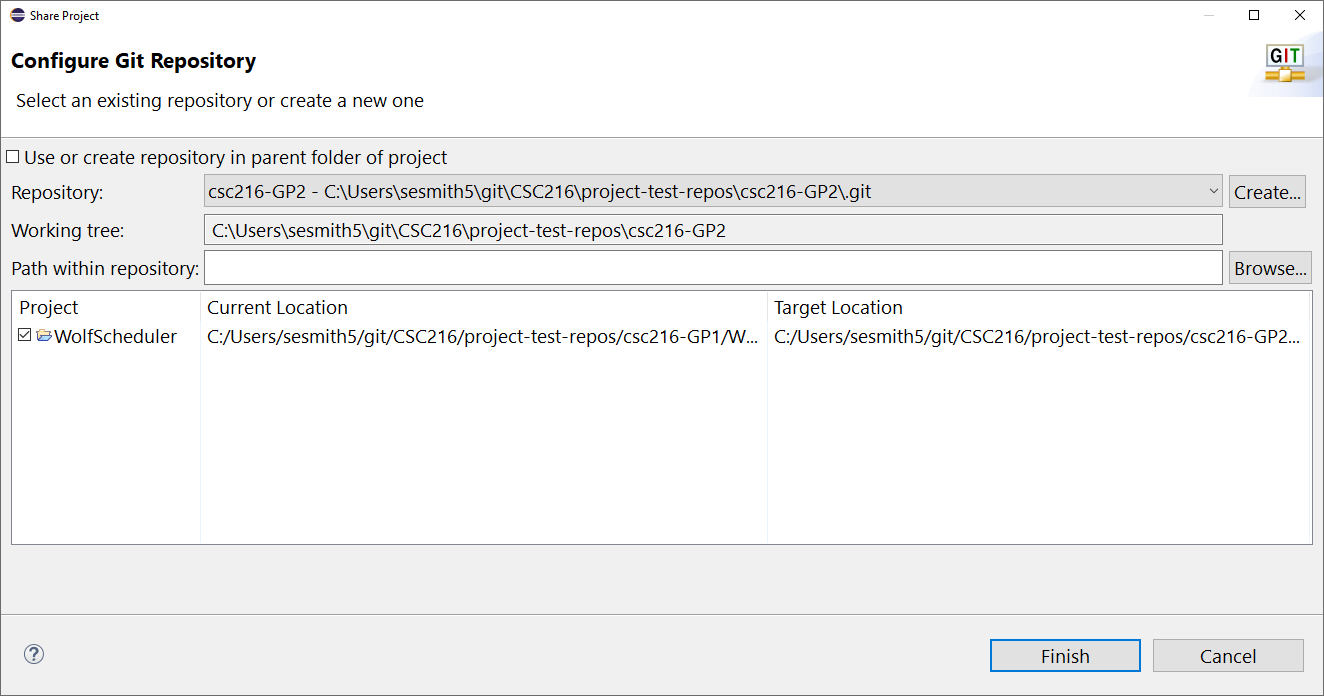 Figure: Sharing Project with Repository