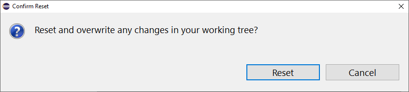 Figure: Reset Warning