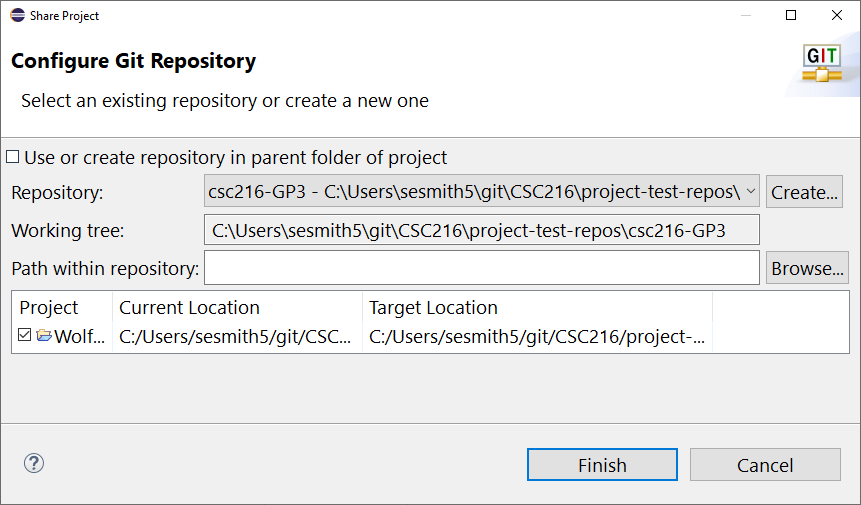 Figure: Sharing Project with Repository