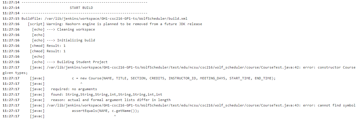 Figure: Console Output